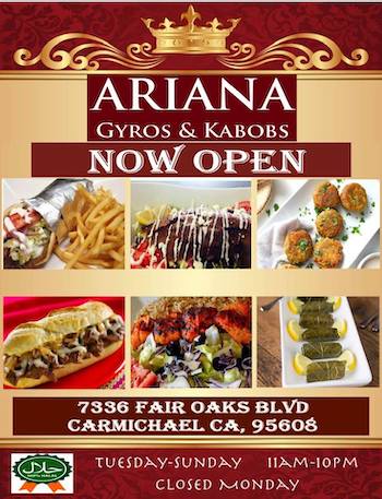 Ariana Gyros & Kabobs restaurant located in CARMICHAEL, CA